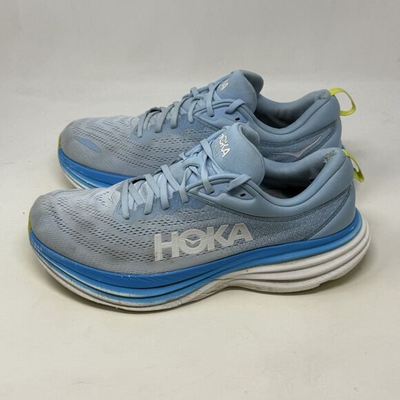 Hoka One One Bondi 8 Shoes Mens 12 D Blue Comfort Running Walking Sneakers FLAWS - Picture 4 of 16